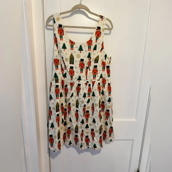 Modcloth | Dresses | Modcloth Retrostyle Holiday Nutcracker Sleeveless  Aline Dress 2x | Poshmark